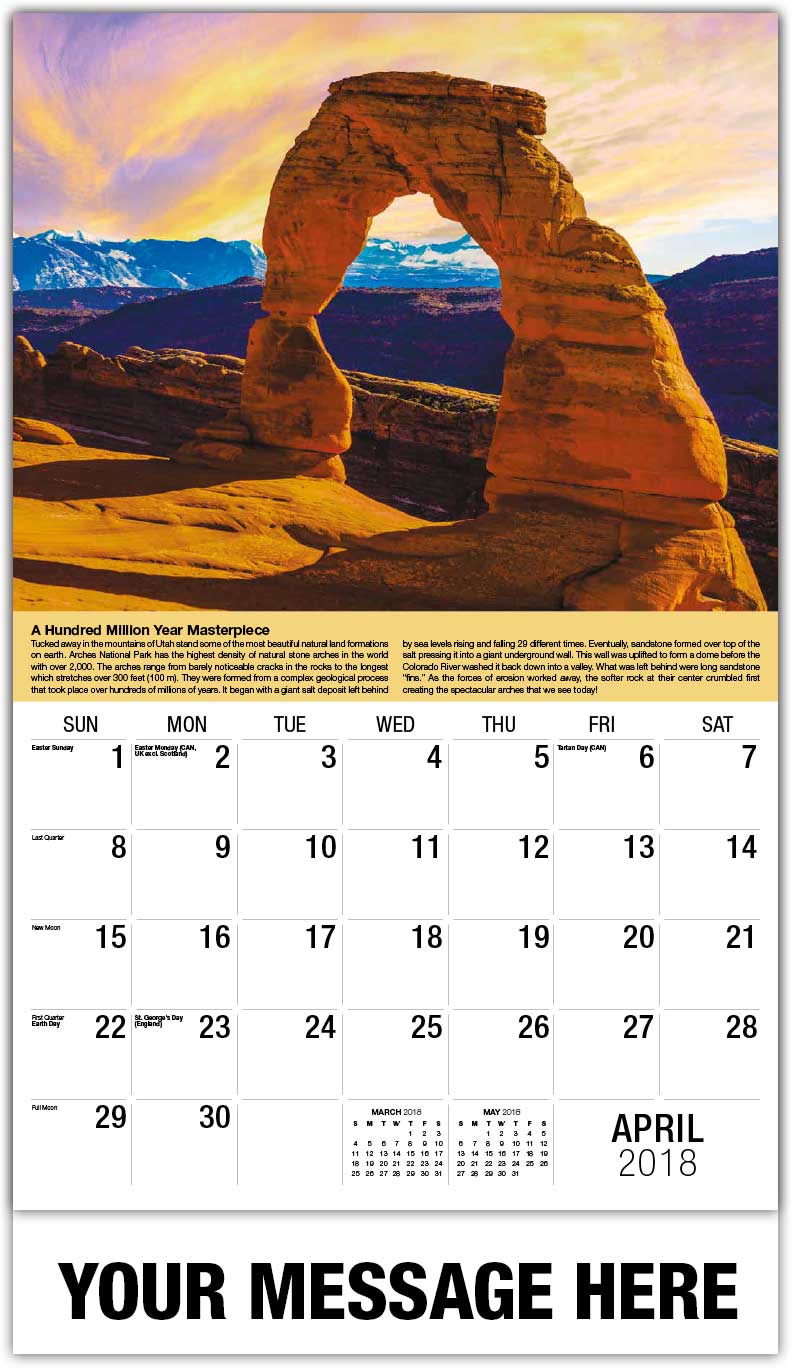Earth Calendars 65¢ World Ecology Promotional Wall Calendars
